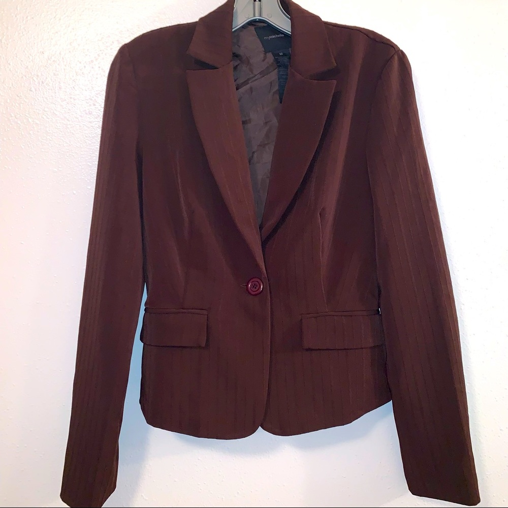 My Michelle Size Medium Button Down Polyester Spandex Jacket